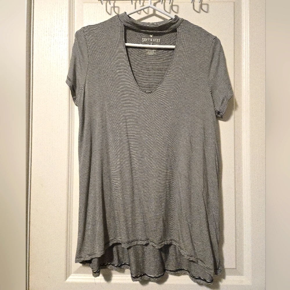 American Eagle Striped TShirt M